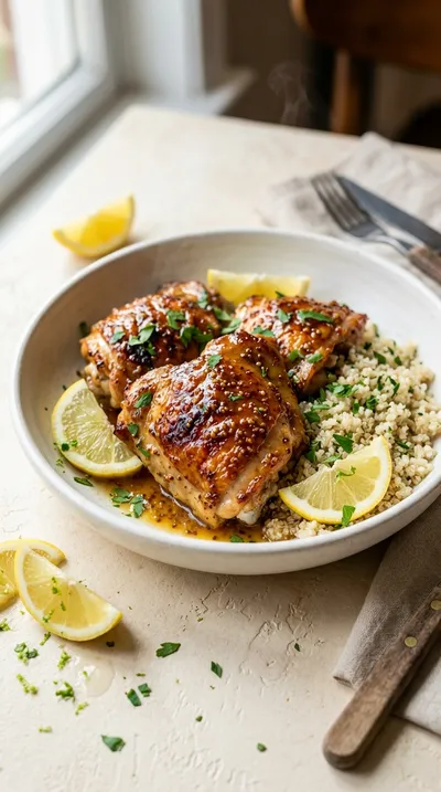Baked Honey Mustard Chicken Thighs