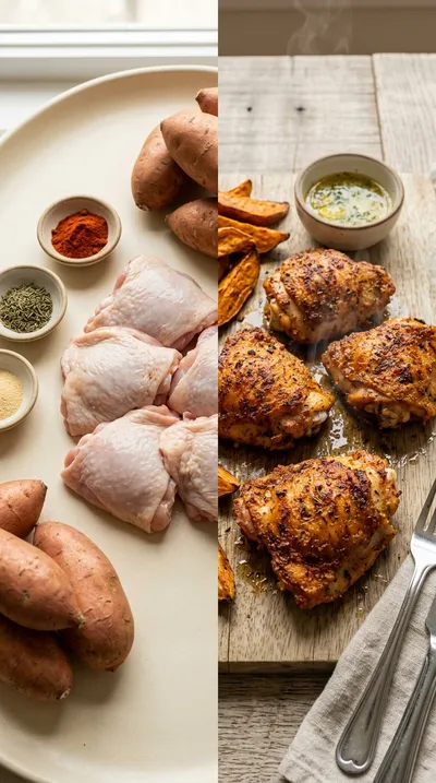 Super Crispy Air Fryer Chicken Thighs - ready to serve
