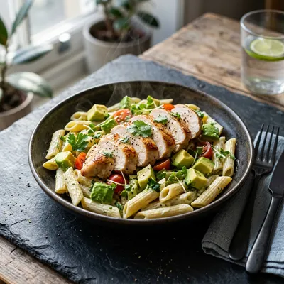 Chicken Pasta Salad with Avocado – Healthy Recipe
