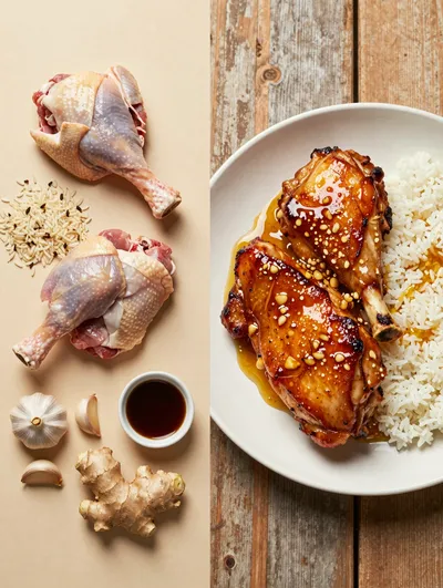 Honey Garlic Chicken Thighs Recipe - ready to serve