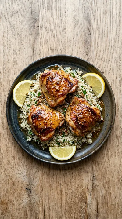 Baked Honey Mustard Chicken Thighs - ingredients preparation