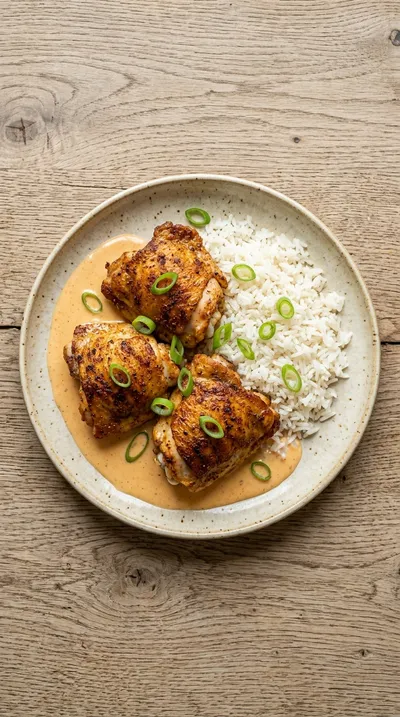 Skillet Bang Bang Chicken Thighs - cooking process