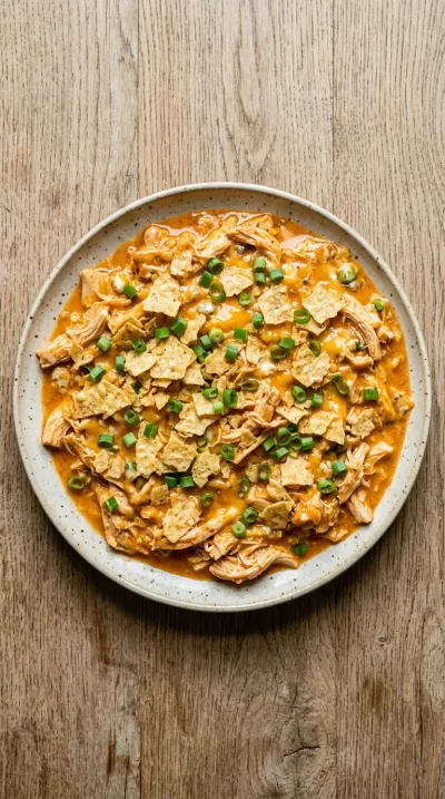 Buffalo Chicken Dip Crock Pot Recipe - cooking process