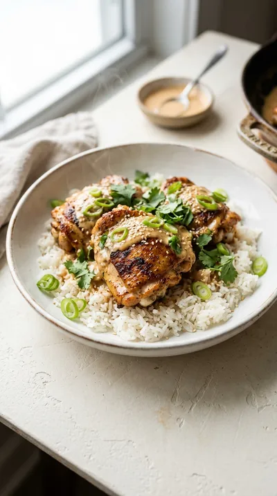 Skillet Bang Bang Chicken Thighs