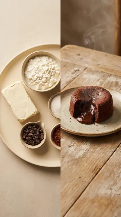 Cottage Cheese Lava Cake – Chocolate Protein Delight - ready to serve