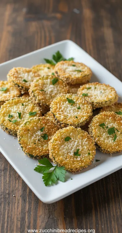 Crispy Air Fryer Zucchini Parmesan Bites - ready to serve