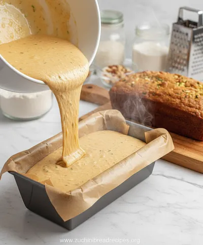Almond Flour Zucchini Bread - cooking process