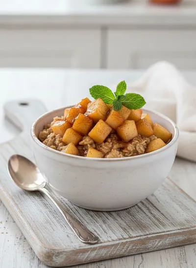 Apple Cinnamon Overnight Oats – Quick Healthy Breakfast - ready to serve