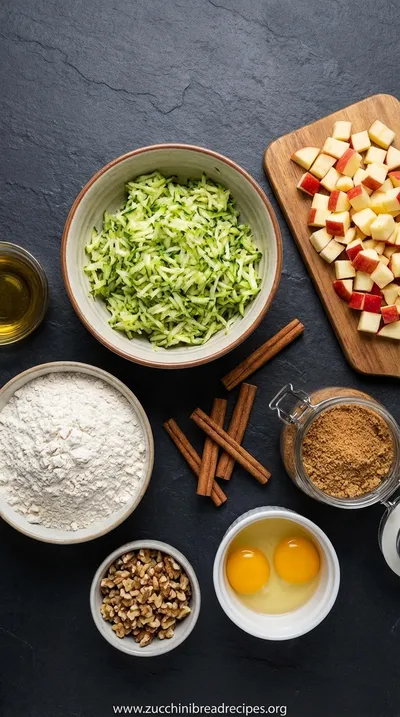 Fresh Apple Zucchini Bread: Best Homemade Recipe - ingredients preparation