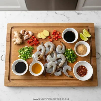 Asian Chilli Garlic Prawns - cooking process