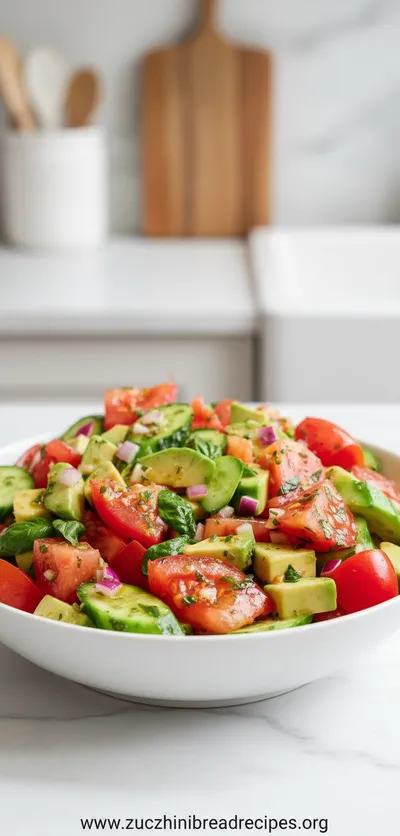 Avocado Tomato Cucumber Salad Recipe