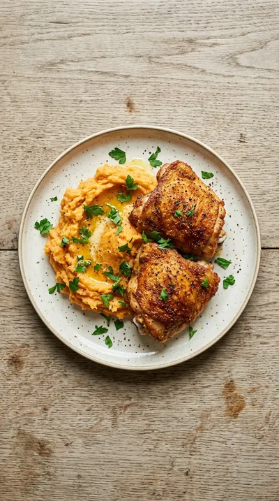Super Crispy Air Fryer Chicken Thighs - ingredients preparation