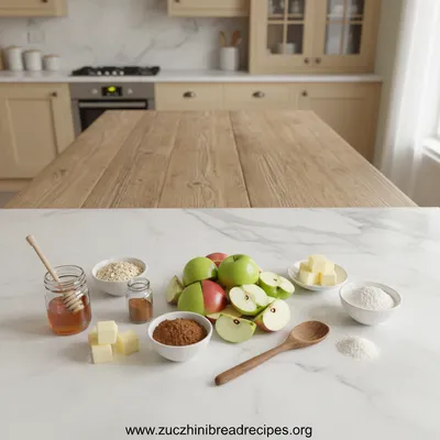 Baked Apple Crumble - cooking process