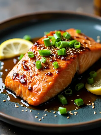 Baked Teriyaki Salmon – Easy Healthy Dinner - cooking process