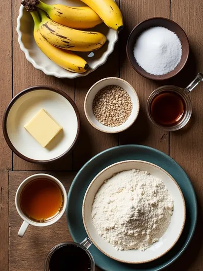 Moist Banana Coffee Cake Recipe - ingredients preparation