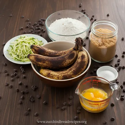 Best Moist Banana Zucchini Bread Recipe - ingredients preparation