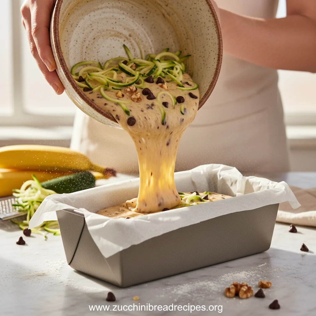 My Favorite Banana Zucchini Bread Recipe - cooking process