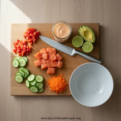 Bang Bang Salmon Bites Bowls Recipe - cooking process