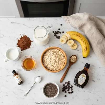 Blended Brownie Batter Overnight Oats - cooking process