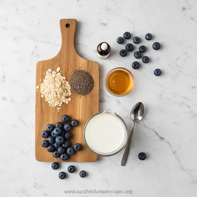 Blueberry Chia Overnight Oats - cooking process