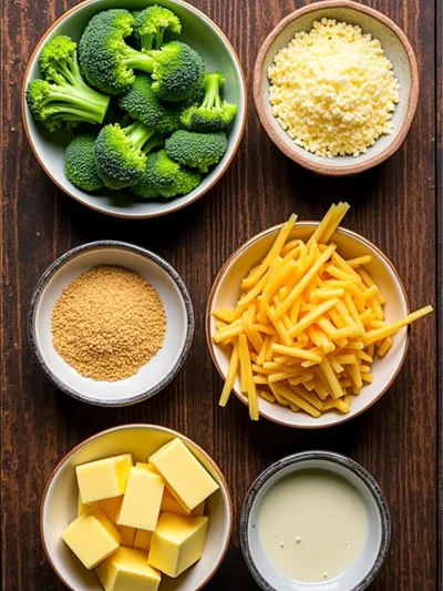 Best Broccoli and Cheese Pasta - ingredients preparation