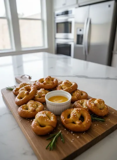 Buttery Soft Pretzel Bites Recipe - ready to serve