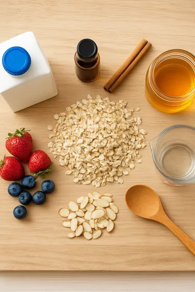 Cake Batter Overnight Oats - ingredients preparation