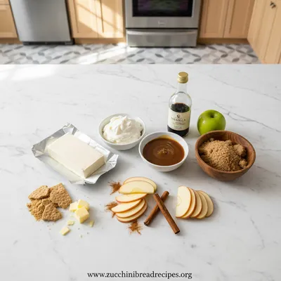 Caramel Apple Cheesecake Bars - cooking process