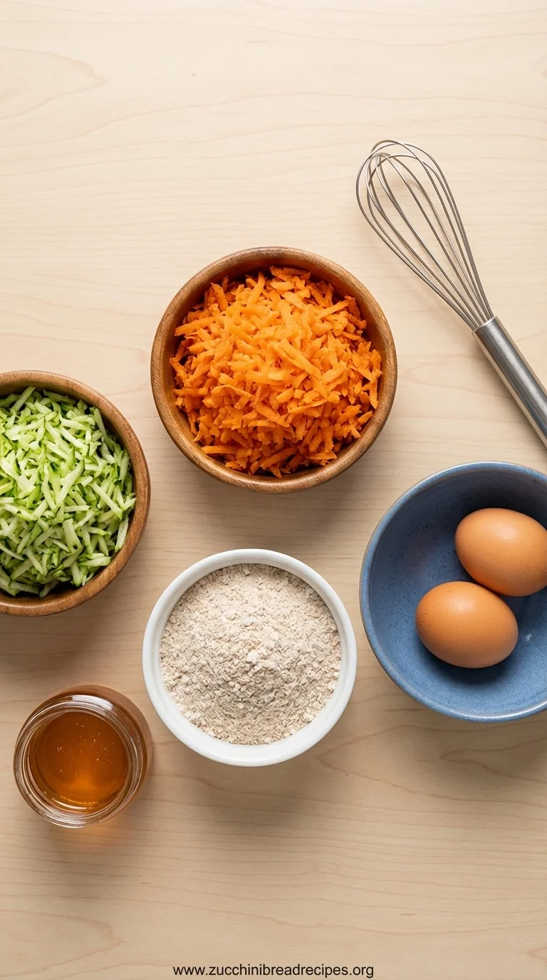 Carrot Zucchini Muffins: Healthy & Quick Recipe - ingredients preparation