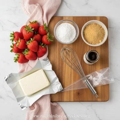 Cheesecake Stuffed Strawberries – Quick Party Snack - cooking process