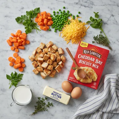 Chicken Cobbler Dinner Casserole - cooking process