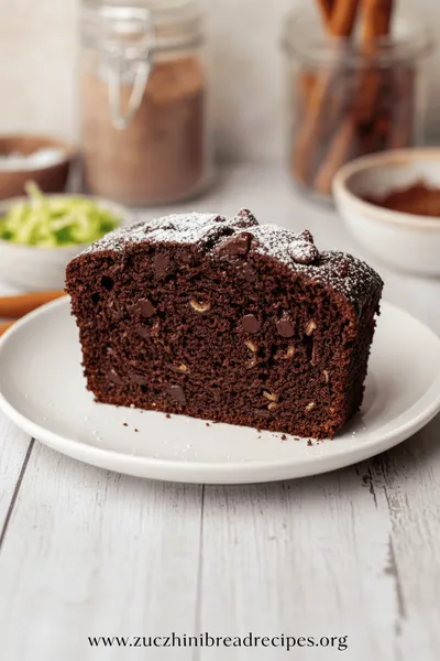 Chocolate Banana Zucchini Bread - ready to serve