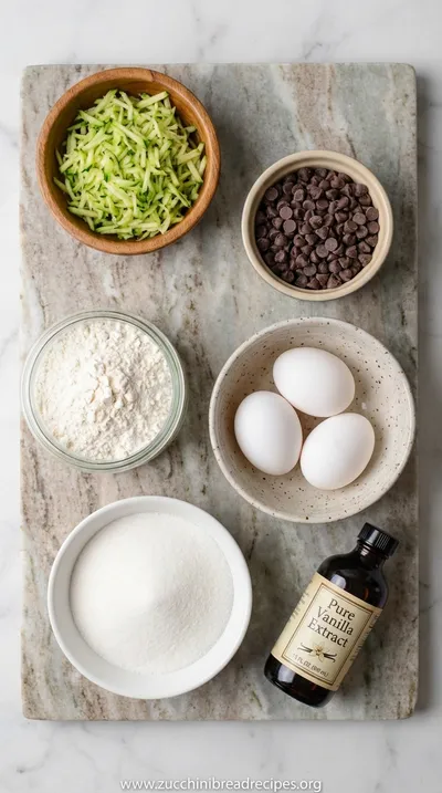 Best Chocolate Chip Zucchini Bread Recipe - ingredients preparation