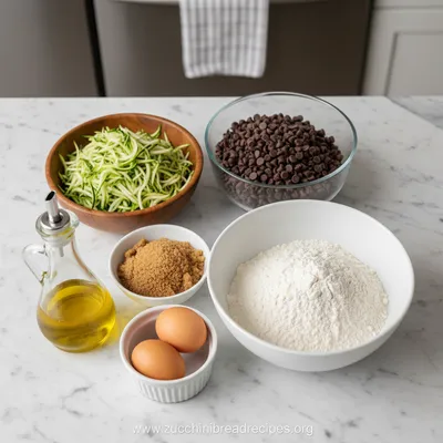 Chocolate Chip Zucchini Bread Recipe - Moist and Delicious - ingredients preparation