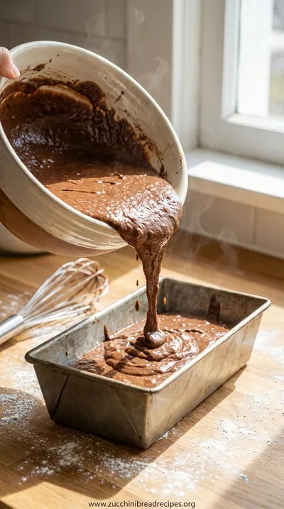 Moist Chocolate Zucchini Bread Recipe - cooking process