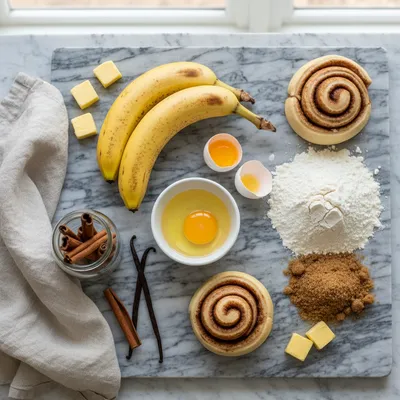 Cinnamon Roll Banana Bread - cooking process