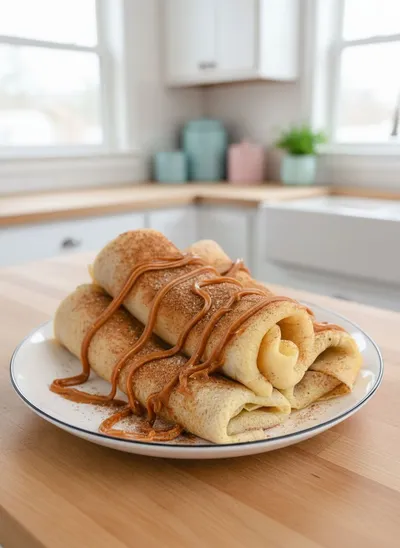 Cinnamon Roll Protein Crepes