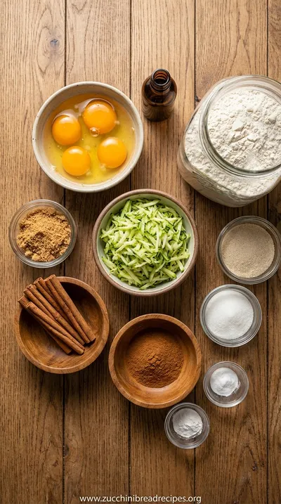 Cinnamon Roll Zucchini Bread Recipe - ingredients preparation