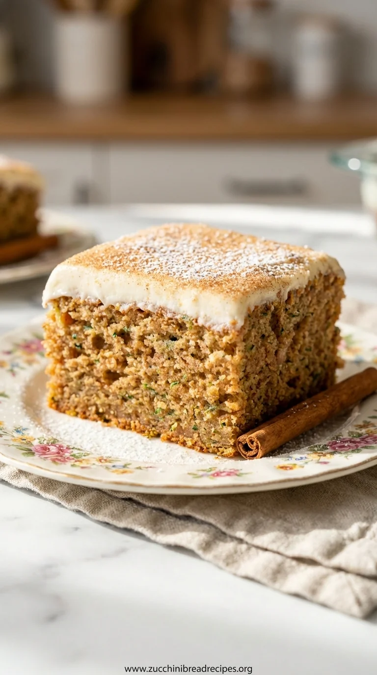 Cinnamon Zucchini Cake Recipe - Moist & Delicious - ready to serve