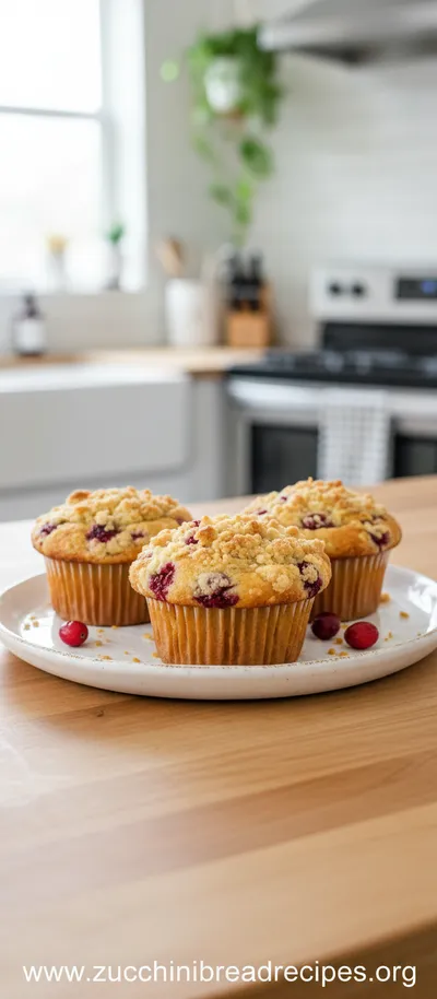 Cranberry Orange Muffins with Streusel Topping