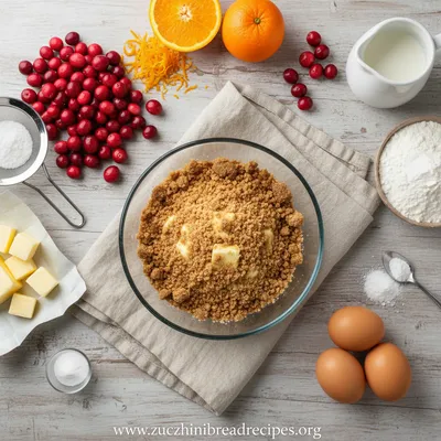 Cranberry Orange Muffins with Streusel Topping - cooking process