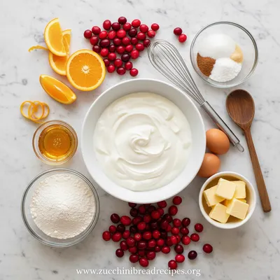 Cranberry Orange Yogurt Muffins - cooking process