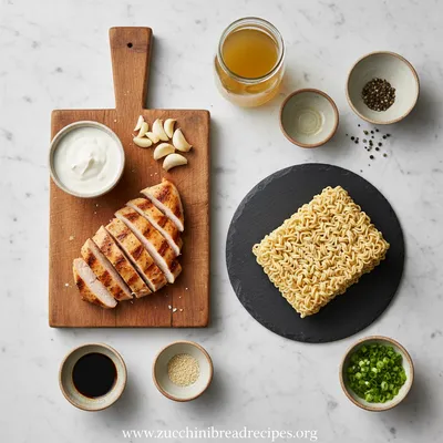 Creamy Garlic Chicken Ramen - cooking process