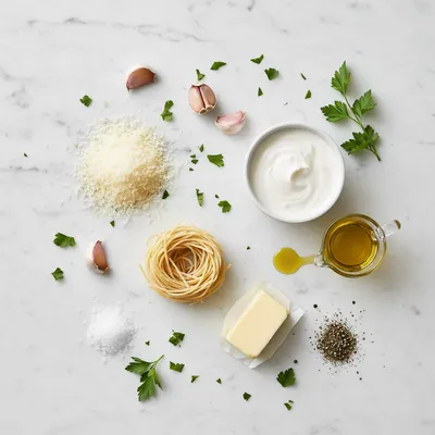 Creamy Garlic Parmesan Spaghetti - cooking process
