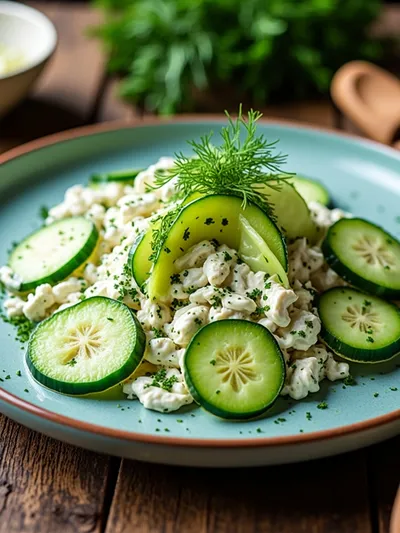 Creamy German Cucumber Salad - cooking process