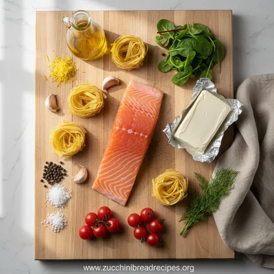 Creamy Salmon Pasta with Mixed Greens - cooking process
