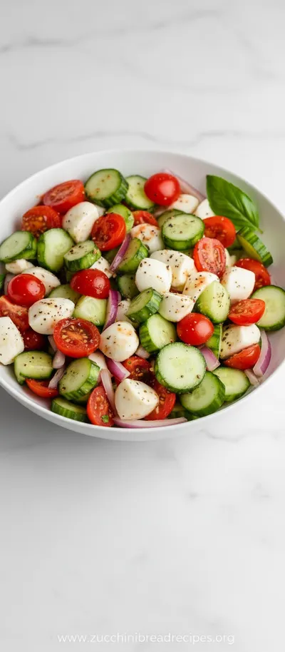 Easy Cucumber Caprese Salad