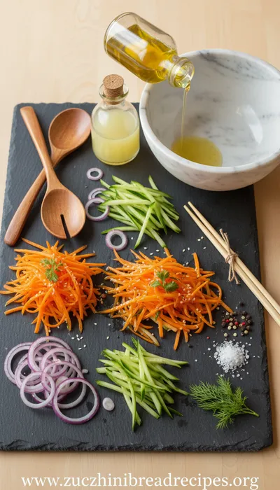 Cucumber Carrot Salad - cooking process