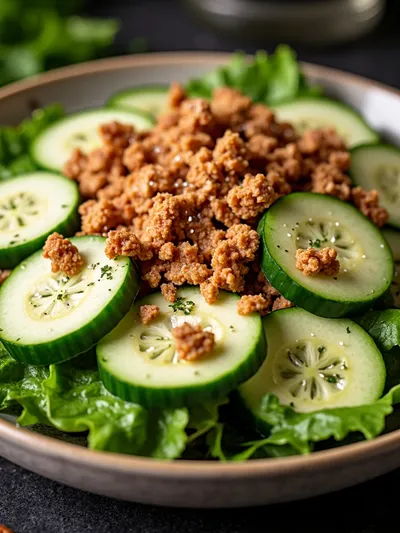 Cucumber Ranch Salad with Crispy Turkey Bacon