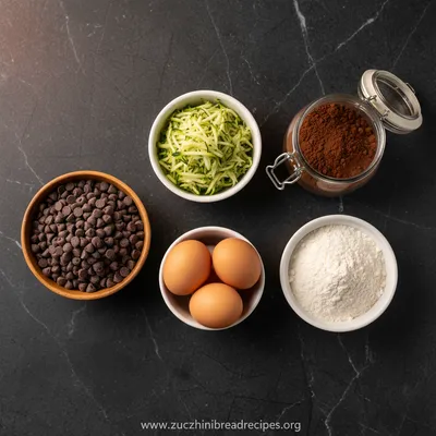Double Chocolate Zucchini Bread Recipe - Moist and Fudgy - ingredients preparation